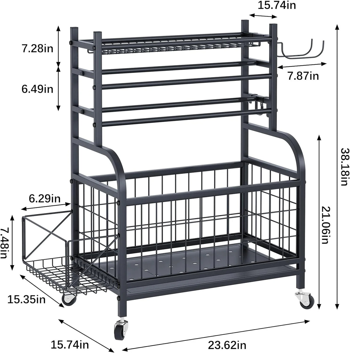 Multifunctional Removable Storage Rack for Kettlebells and Strength Training Equipment N458640