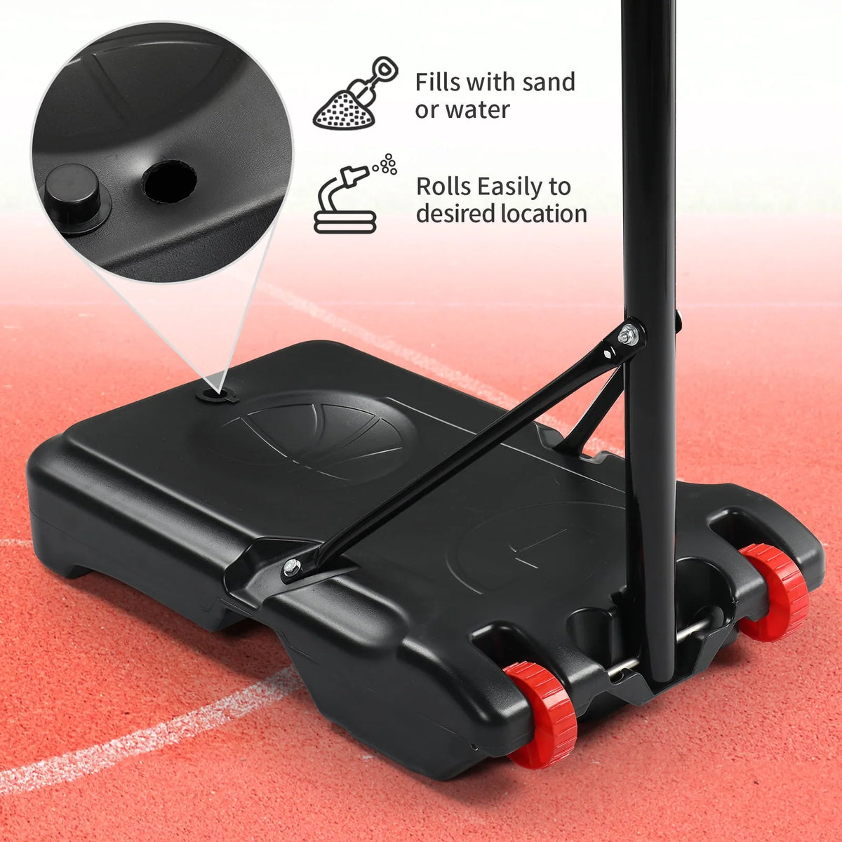 Portable Basketball Hoop System with Basketball and Pump N798