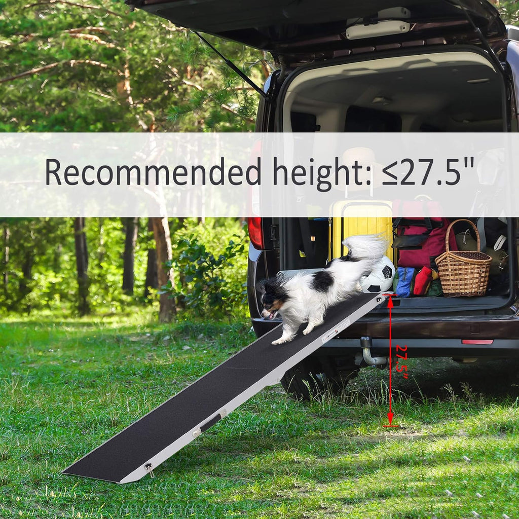 96" Portable Bi-Fold Pet Ramp with Safety Lock & Carry Handle E789820