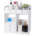 White Wall Mounted Bathroom Cabinet with 2 Drawers J541