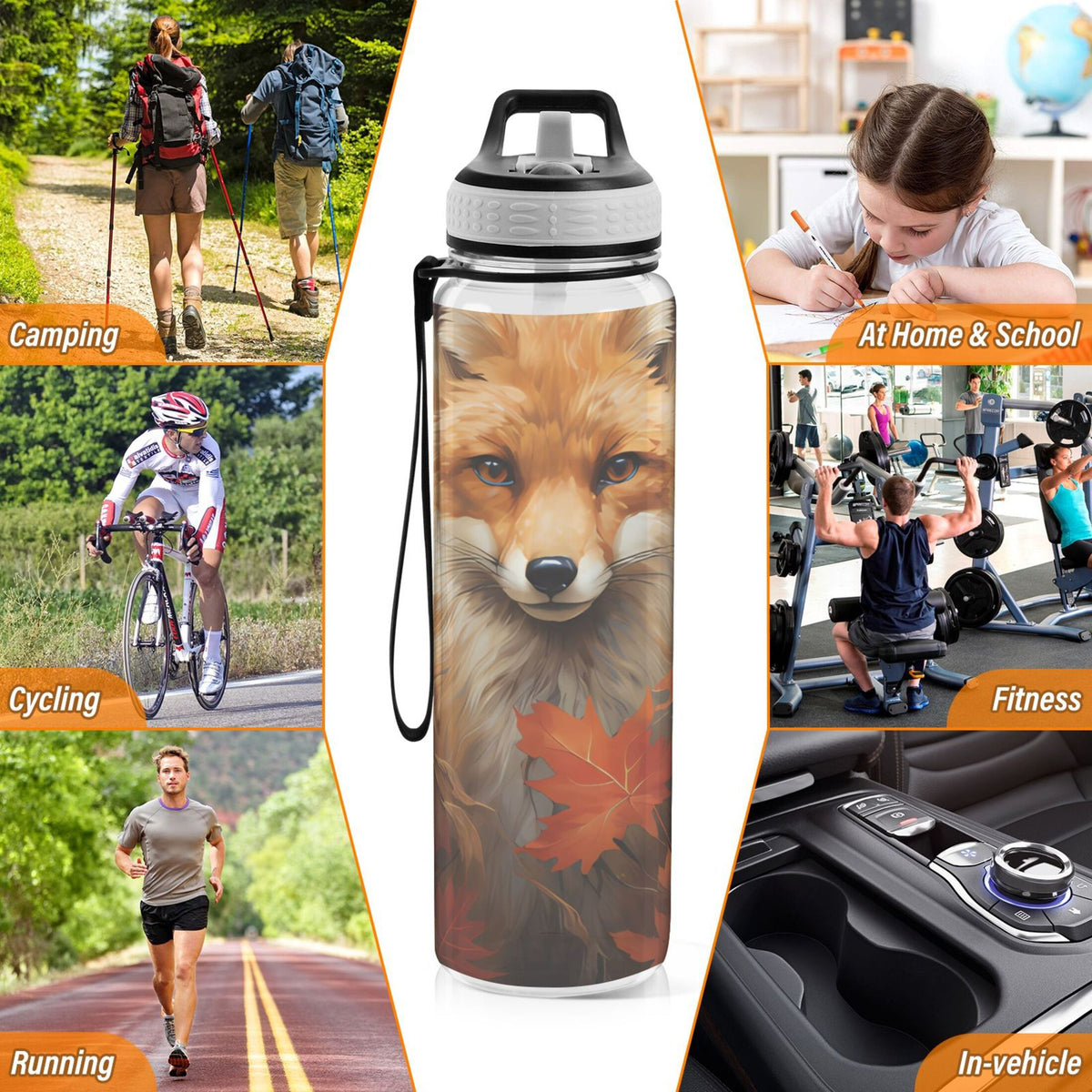 32oz Clear Tritan Leakproof Sports Water Bottle S434863