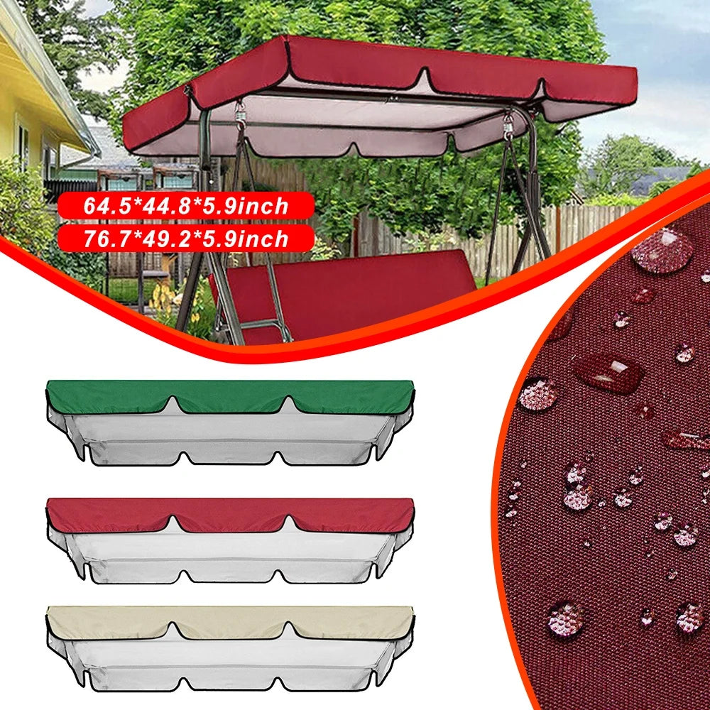 Beige Waterproof Patio Canopy Swing Cover S47042