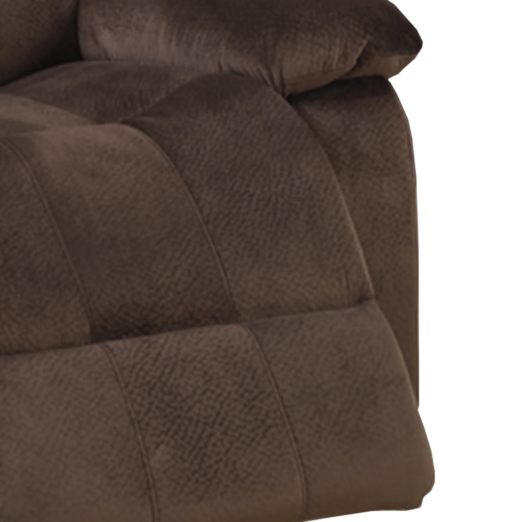 Choco Brown Faux Suede Rocker Recliner X406