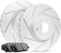 Carbon Series Front Diamond Slotted Brake Rotors with Ceramic Brake Pads J2581