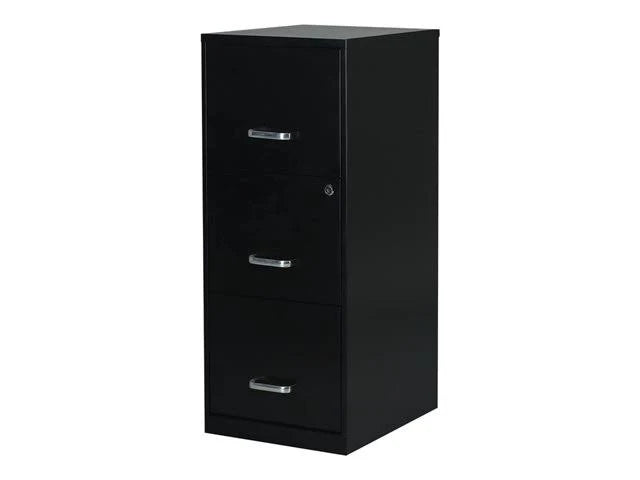 Vertical Filing Cabinet 3 Drawer Metal Black Z960
