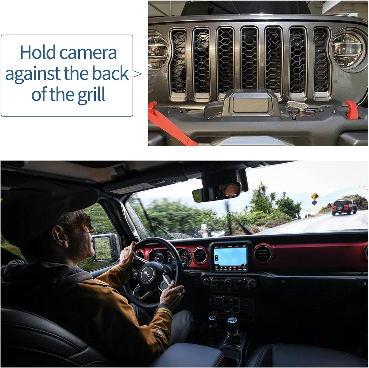 Front Forward Facing View Camera Mount for Trucks Grille Y78735