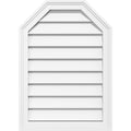 34x22W x 20x22H Octagonal Top Surface Mount PVC Gable Vent P7253