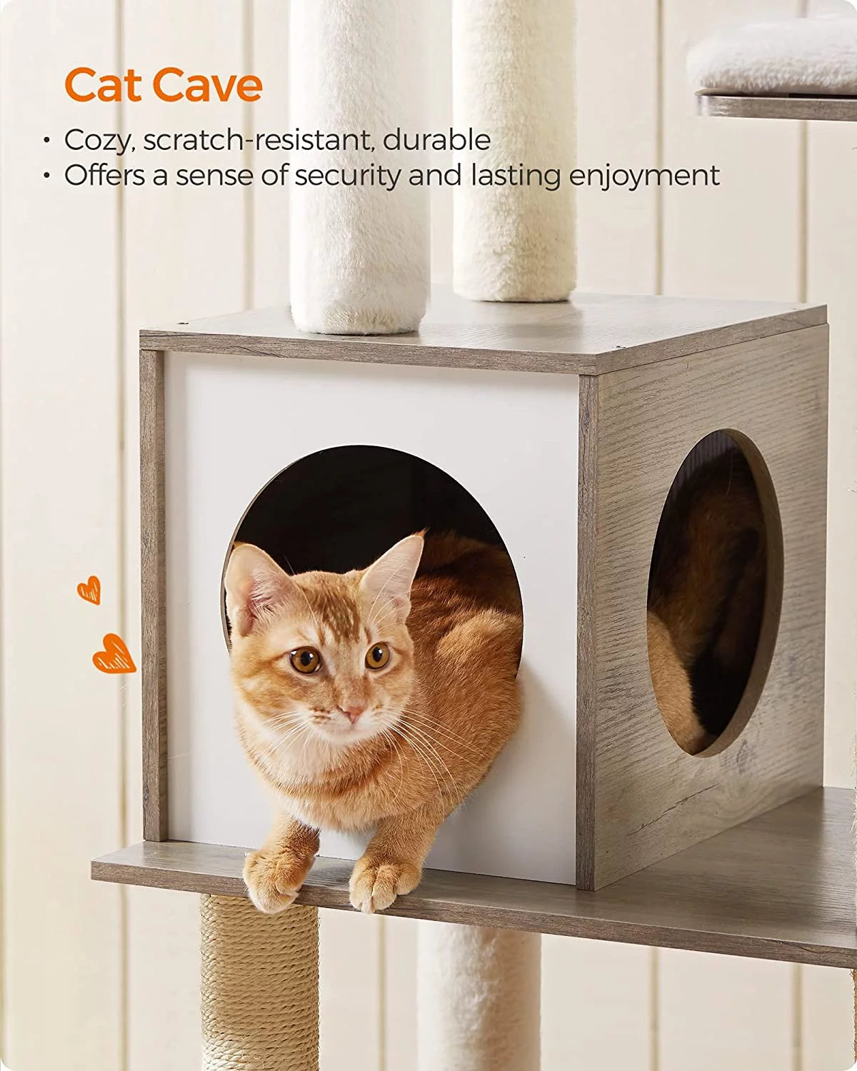 65-Inch Multi-Level Cat Tree with 5 Scratching Posts I73594