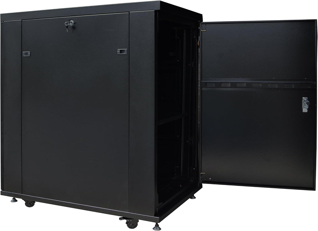 18U 39 inch Deep Server Rack Network Enclosure on Wheels L591