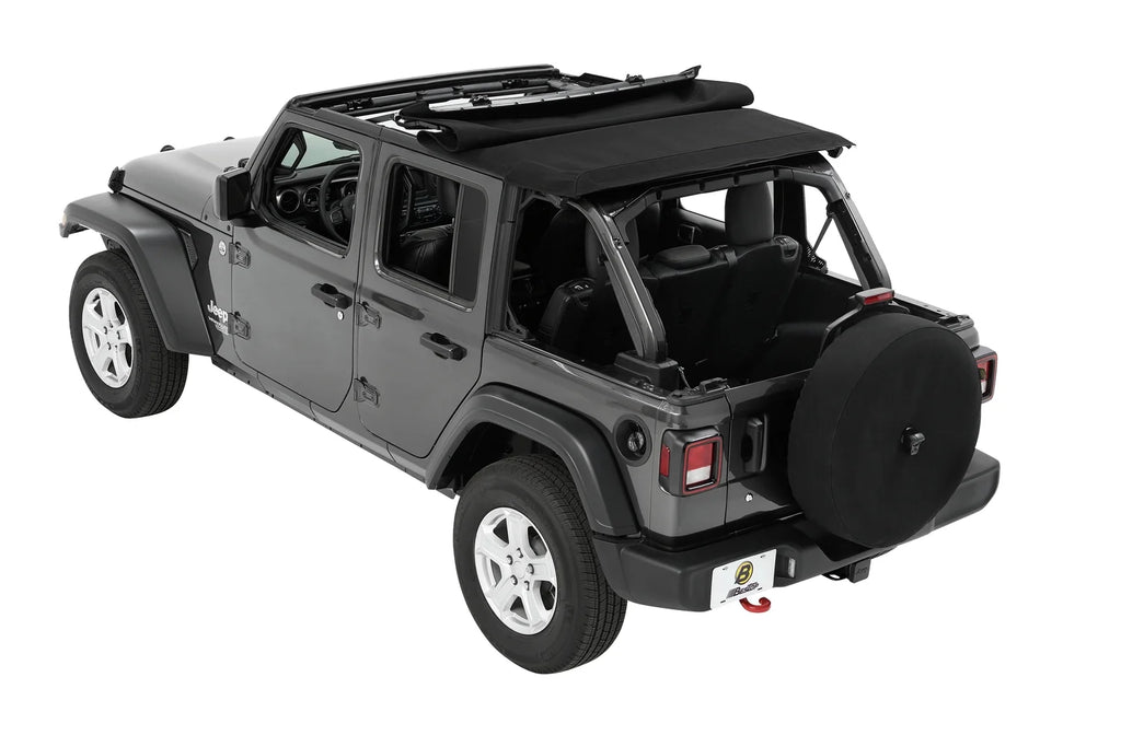 Black Twill Trektop for 4-Door Jeep Wrangler JL B382