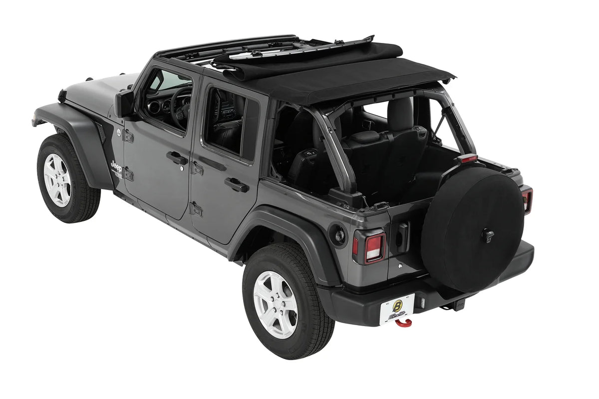 Black Twill Trektop for 4-Door Jeep Wrangler JL B382