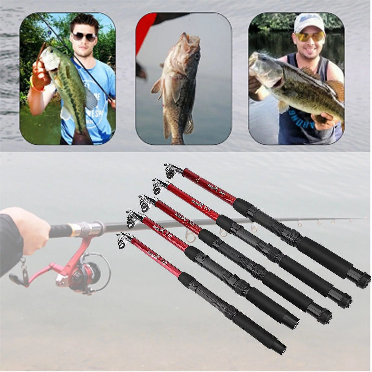Collapsible Telescopic Carbon Fishing Rod W487906