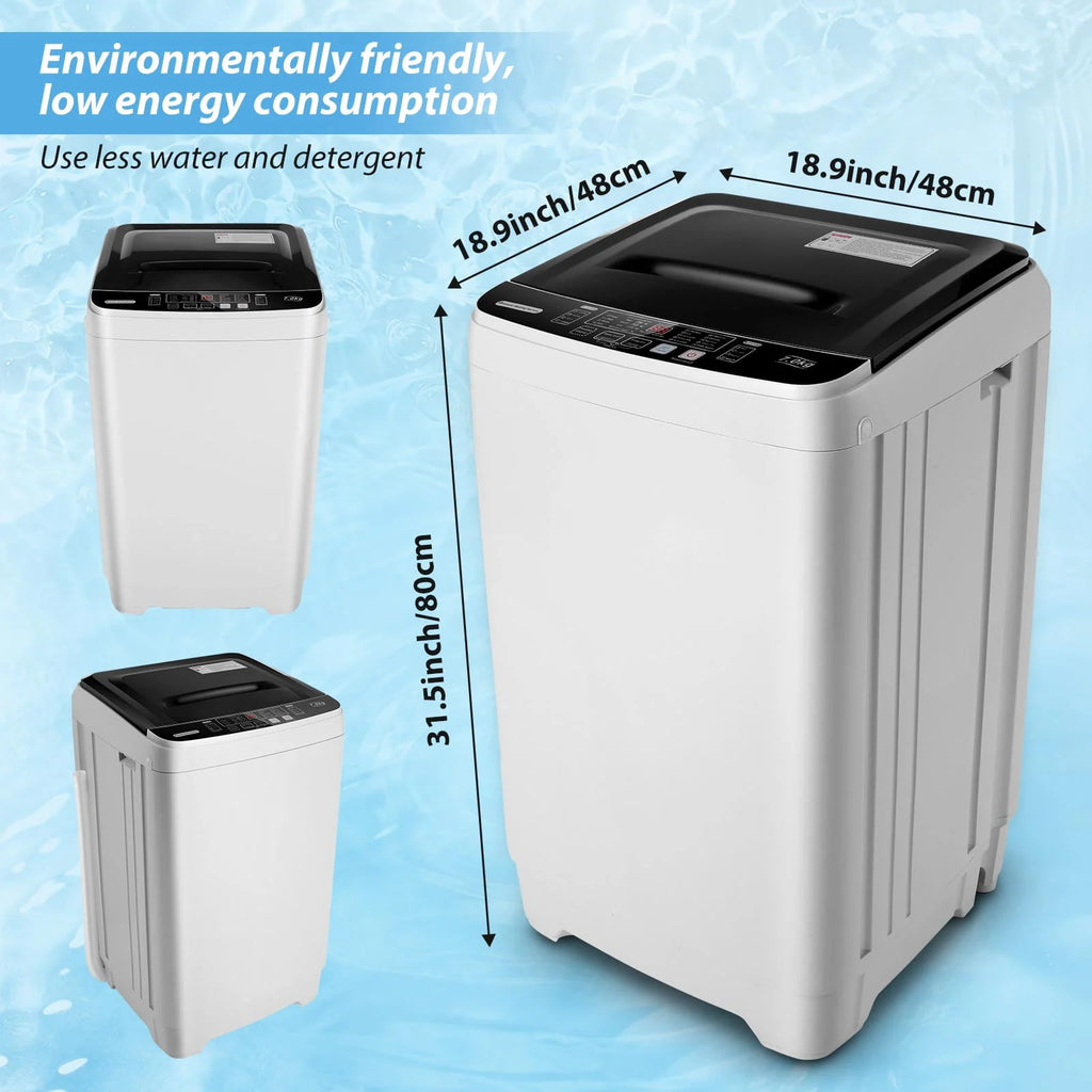 Portable 17.6lbs Fully-Automatic Washing Machine W8492