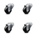 Set of 4 Swivel Caster with 3.5x22 Wheels O271