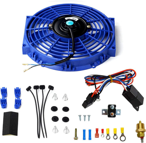 16" Black Electric Radiator Cooling Fan 3000 CFM Reversible 12Volts Pack of 2 G790