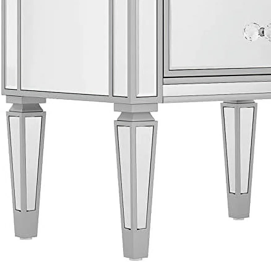 Mirrored 2 Drawer Nightstand J34139