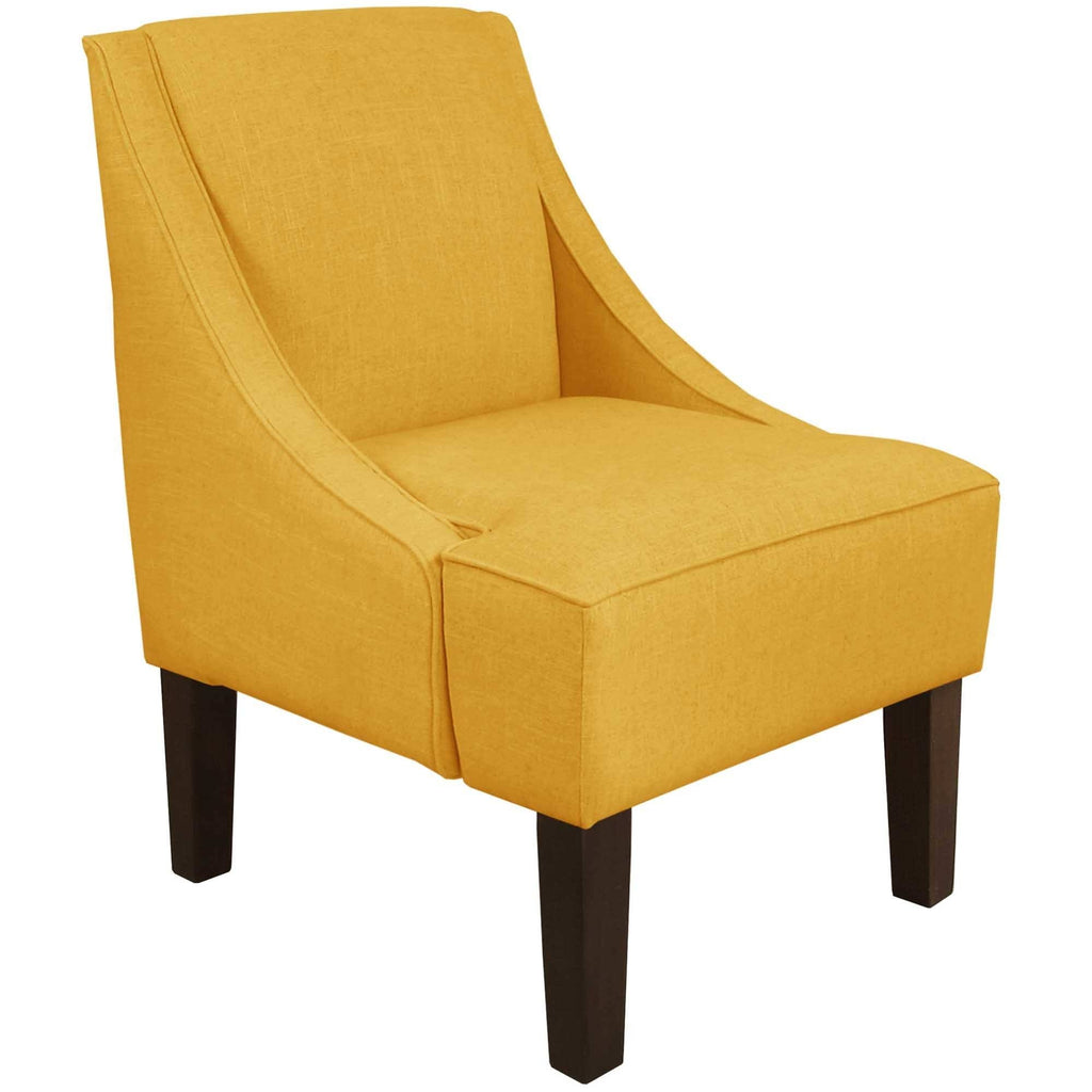 Navy Linen Accent Chair R1956