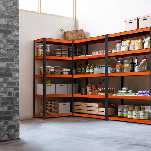 5 Tier White Metal Shelving Unit 28" W x 12.3" D x 59.5" H F78400