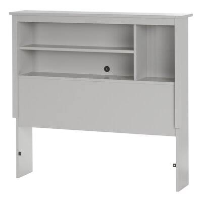 Twin Bookcase Headboard Soft Gray U90513