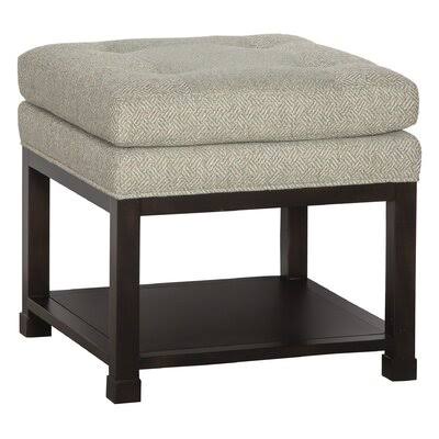 Charcoal Tufted Square Ottoman with Storage F9938