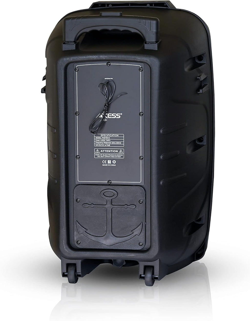 Portable PA Speaker System with Wired Microphone, 12 Wireless Bluetooth Speaker with Rechargeable Battery and Party LED Lights X308