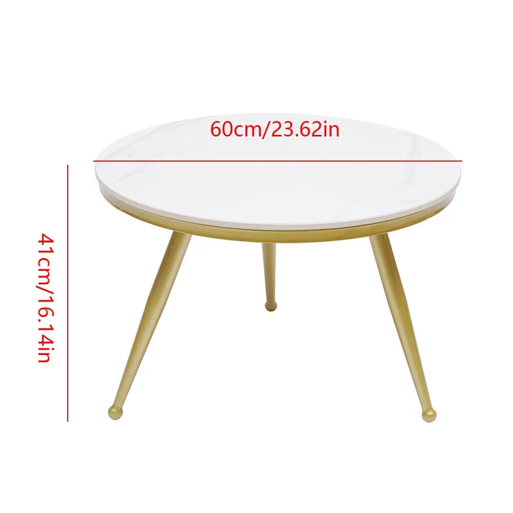 Round White Marble Coffee Table J476
