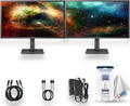 2 x 24-Inch 4K IPS Monitors with USB Type-C Cable B1789