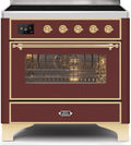 Burgundy Induction Range with Electric Oven G6908