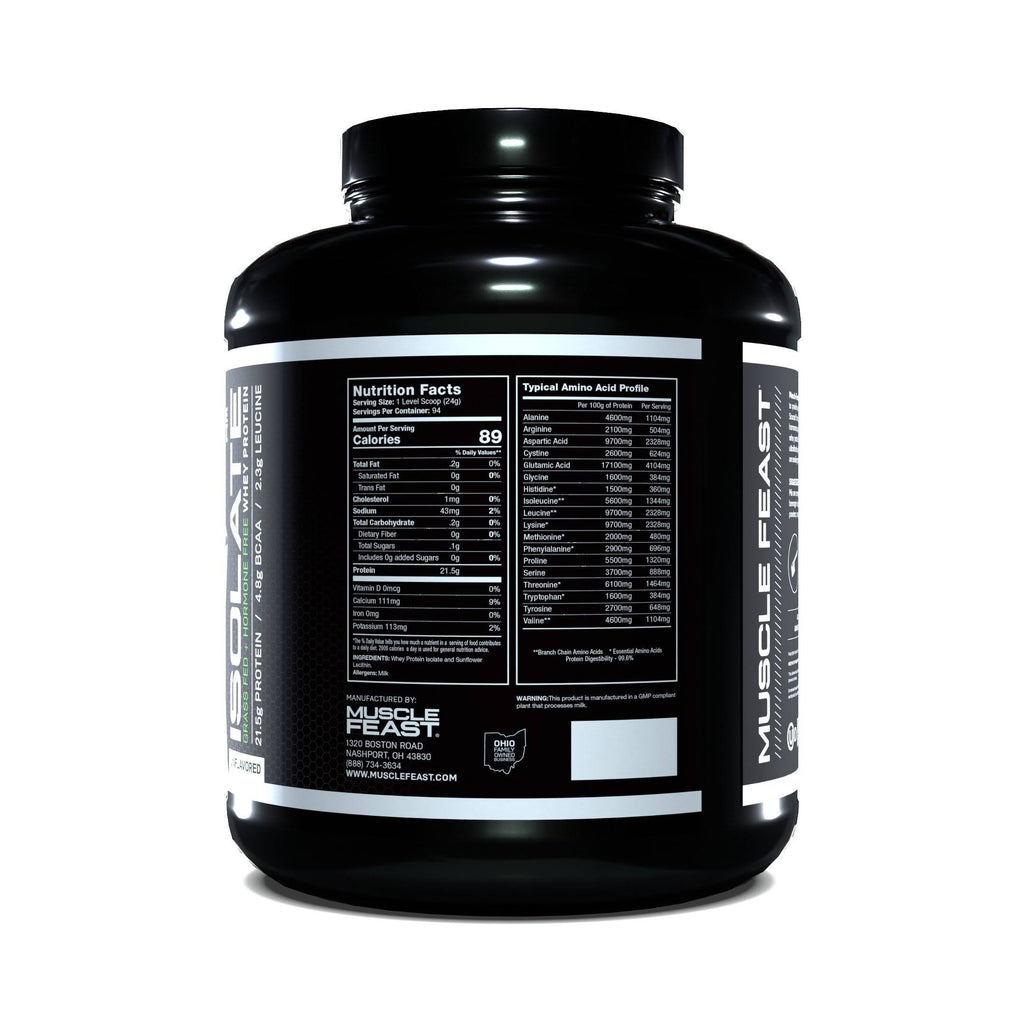 100% Pure Whey Protein Isolate Powder Cappuccino 5 lb U7887