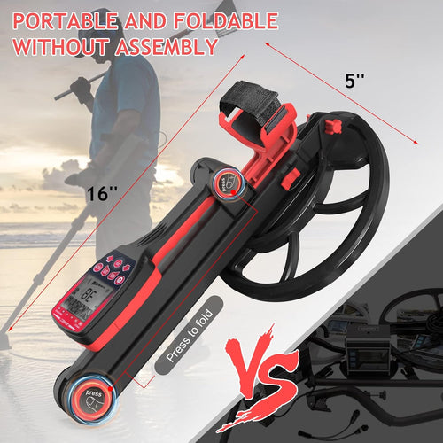 10'' Waterproof Metal Detector with Five Detection Modes Z549582
