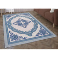 Blue Medallion Area Rug 9 x 12 ft I134