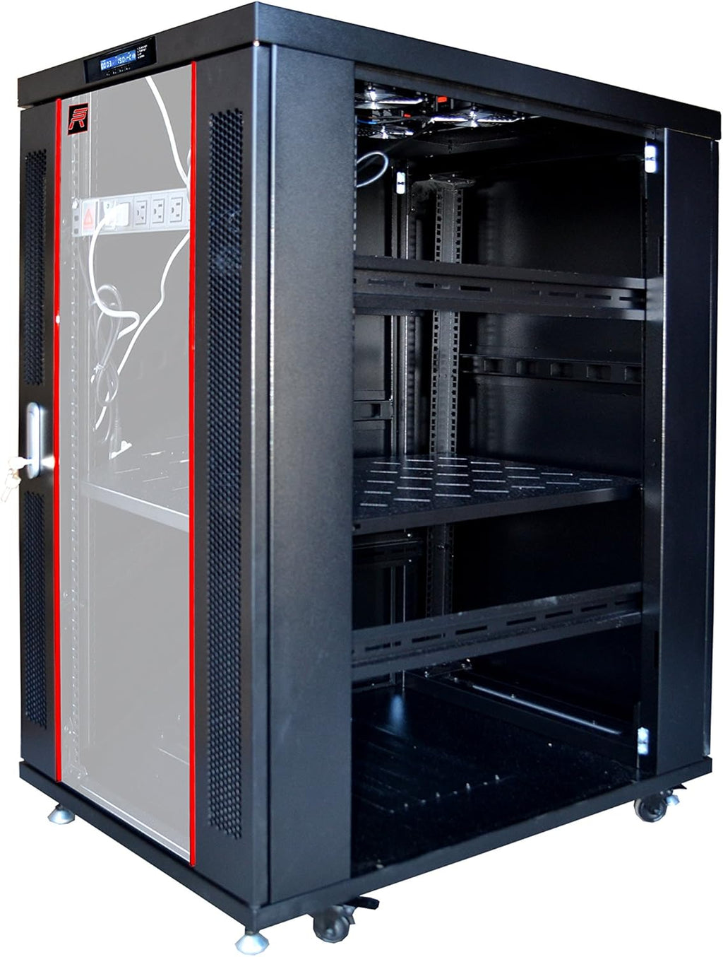 18U 39 inch Deep Server Rack Network Enclosure on Wheels L591