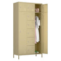 72" H Metal Storage Lockers with Doors and Rod, 7+1 Doors, Camel L95342