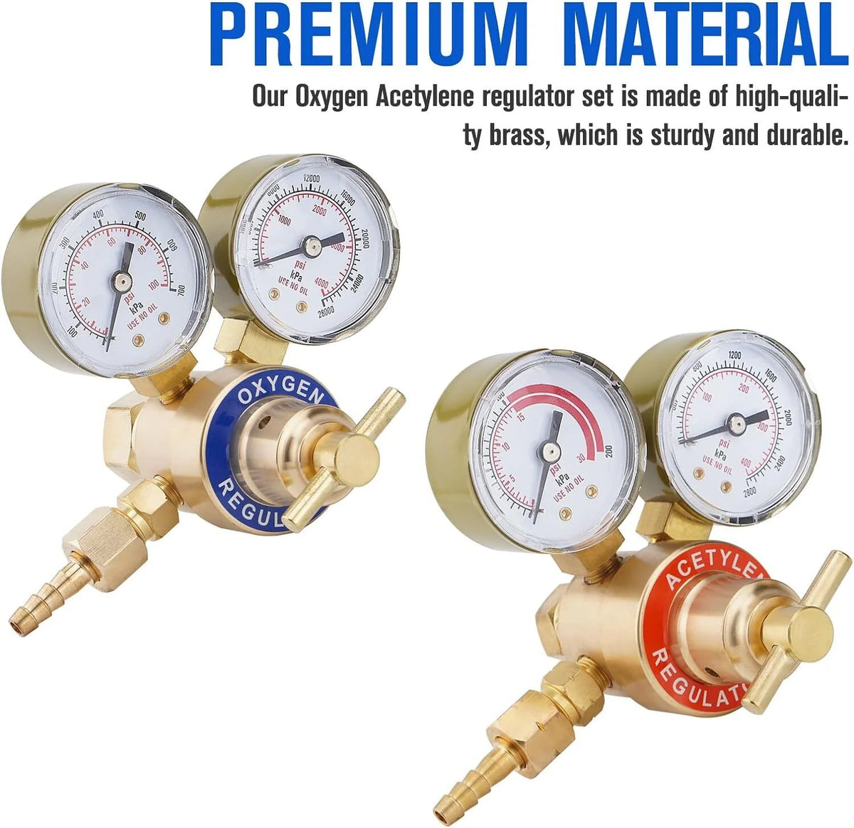 Oxygen and Acetylene Regulator Set Welding Gas Gauges H238
