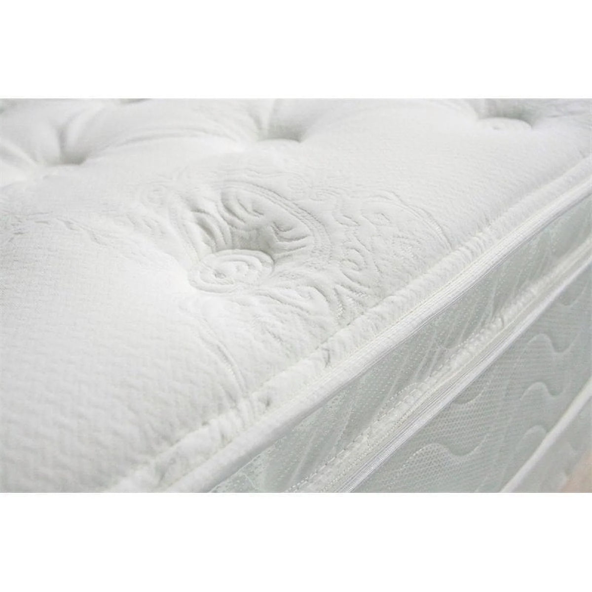 White Quilted Euro Top Queen Mattress Z154