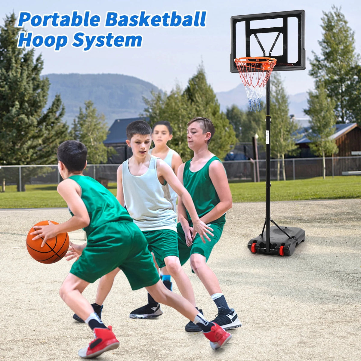 Portable Basketball Hoop System with Basketball and Pump N798