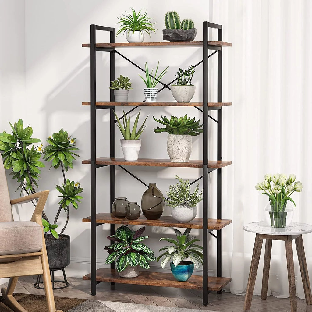 5 Tier Shelf Unit Bookshelf Bookcase D516