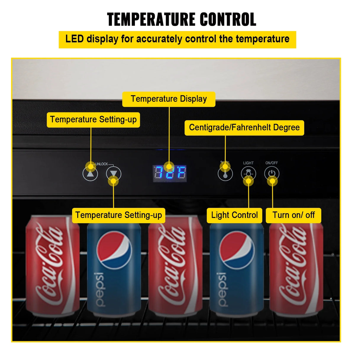 24" Stainless Steel Beverage Cooler 5.5 cu.ft. 142 Can Reversible Door Refrigerator U333808