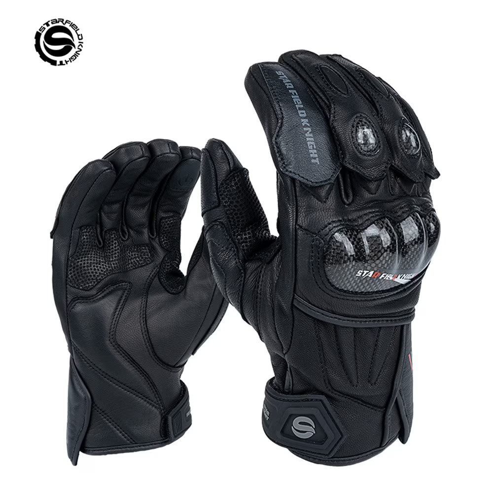 Vintage Leather Touchscreen Motorcycle Gloves B315