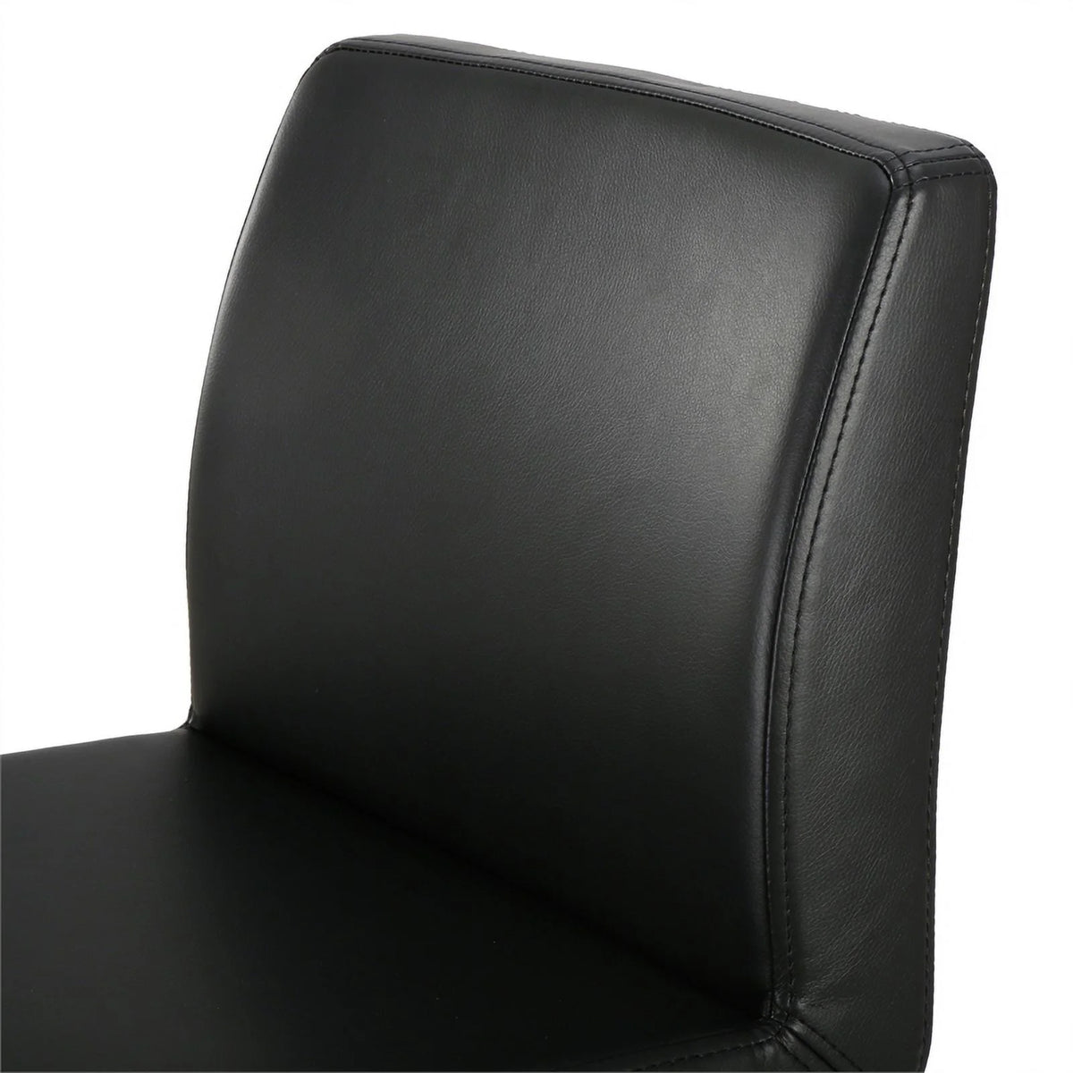 Black Leather Barstool Set of 2 A365