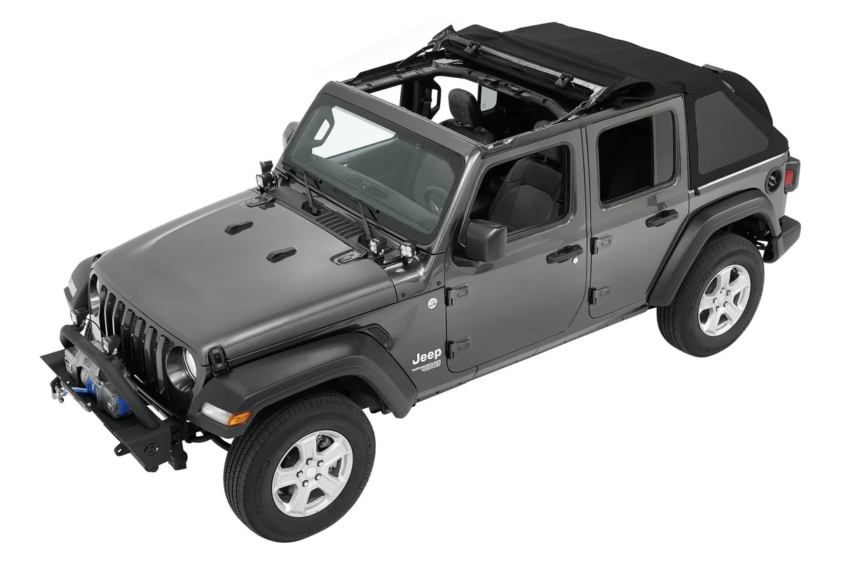 Black Twill Trektop for 4-Door Jeep Wrangler JL B382