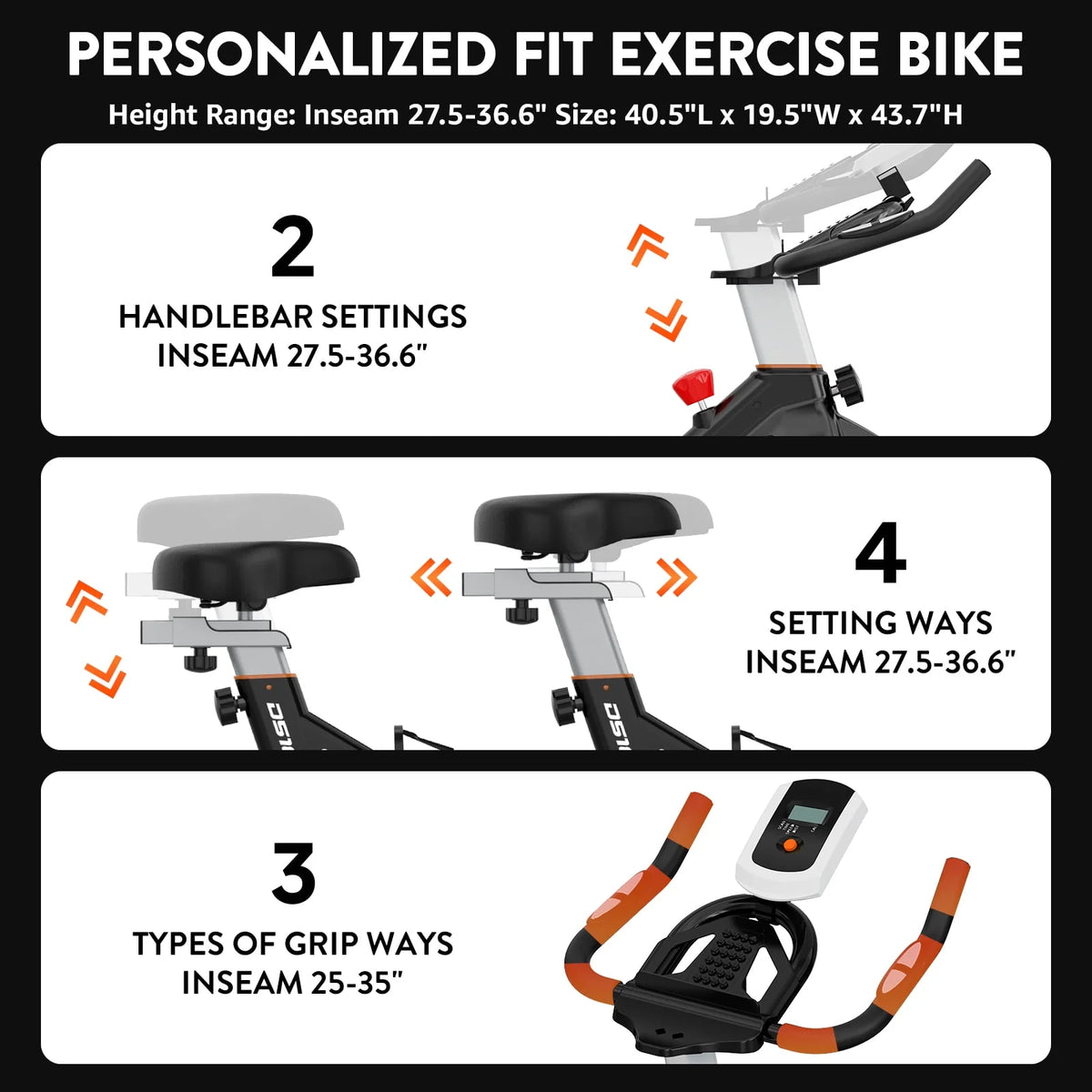 Indoor Cycling Bike Stationary Magnetic Resistance 350lb Flywheel 35lbs C9547