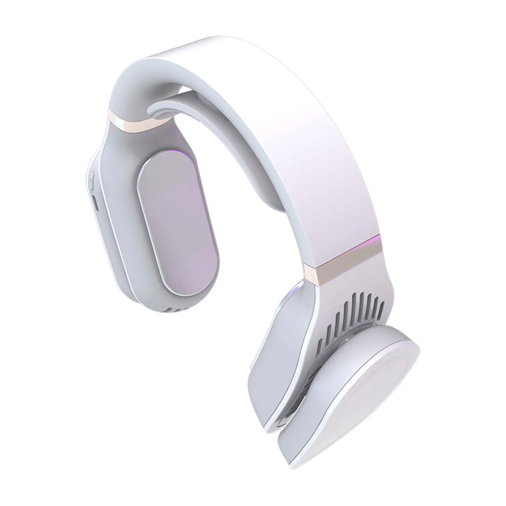 Portable Hanging Cooling Heater Air Conditioner Wearable Neck White J9197