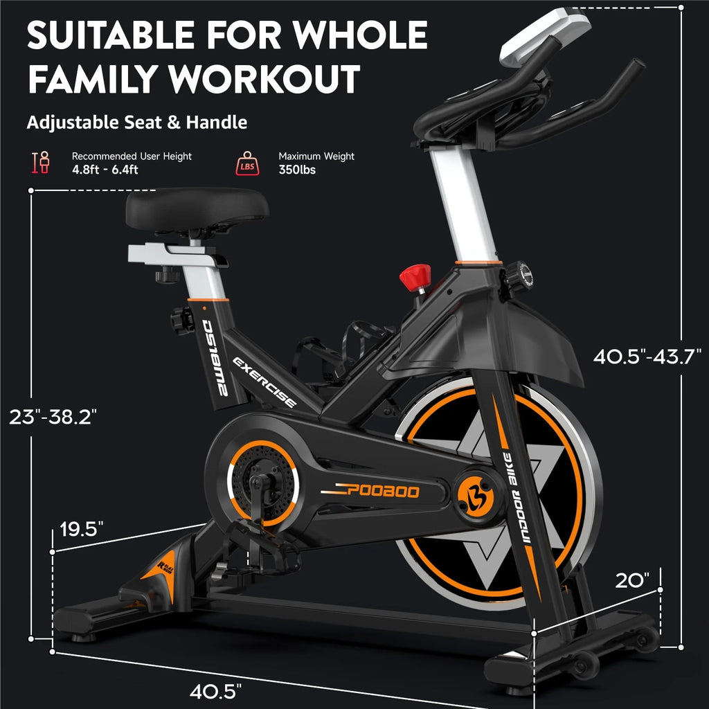 Indoor Cycling Bike Stationary Magnetic Resistance 350lb Flywheel 35lbs C9547