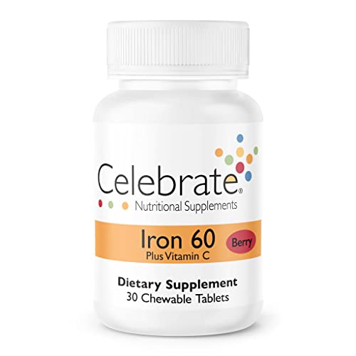 Iron with Vitamin C Chewables, 60 mg, Berry, 30 count K432