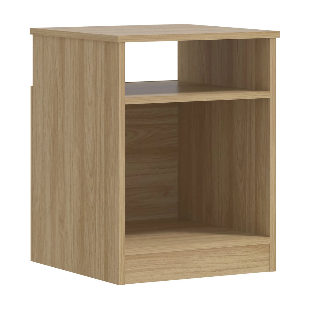 White Open Shelf Nightstand V3853