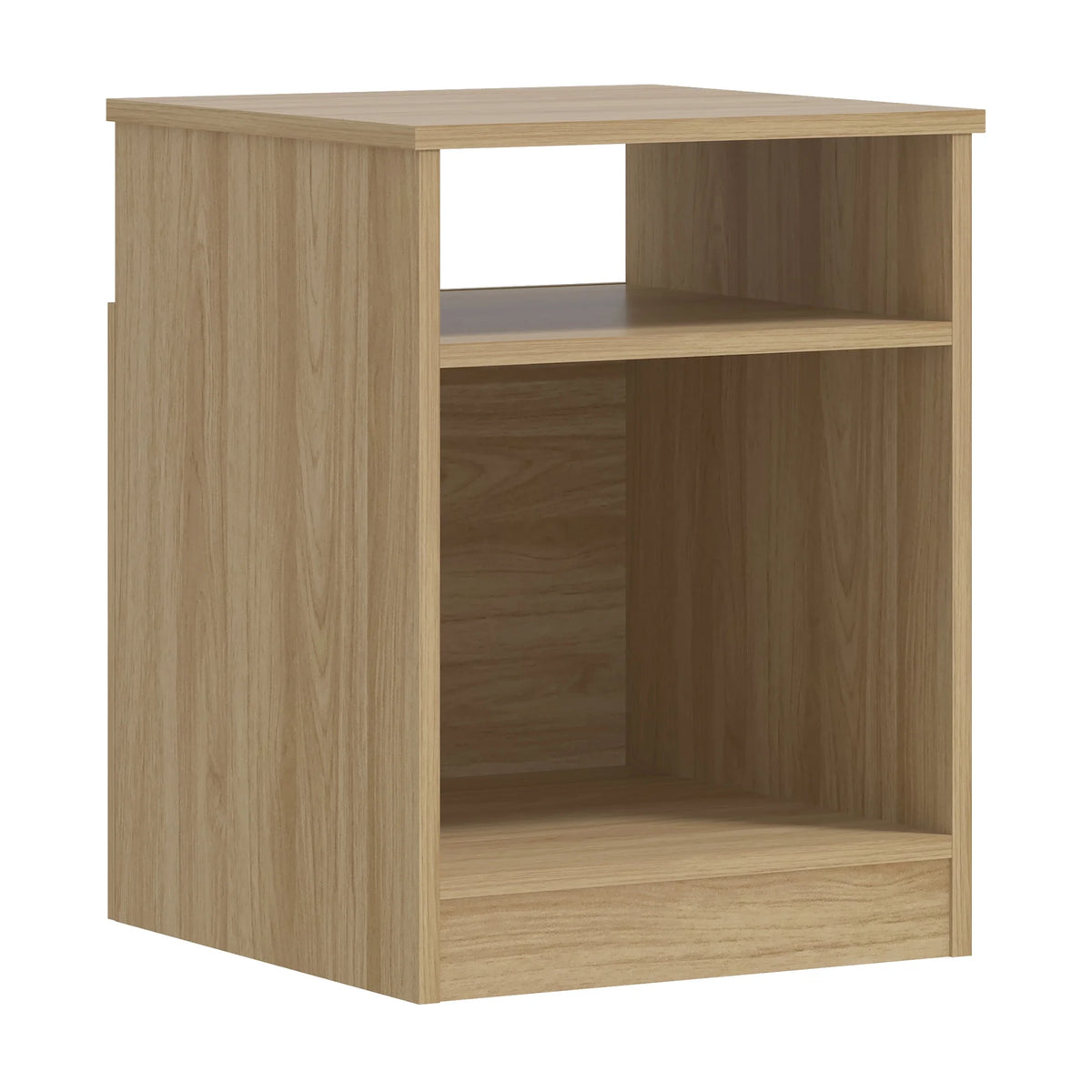 White Open Shelf Nightstand V3853